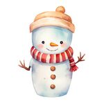 卡通雪人插画