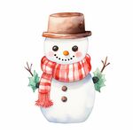 卡通雪人插画