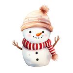 卡通雪人插画