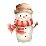 卡通雪人插画