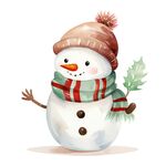 卡通雪人插画