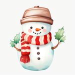 卡通雪人插画