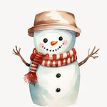 卡通雪人插画