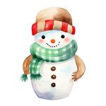 卡通雪人插画