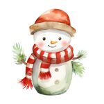 卡通雪人插画