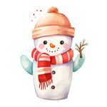 卡通雪人插画