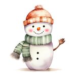 卡通雪人插画