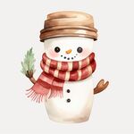 卡通雪人插画