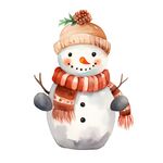 卡通雪人插画