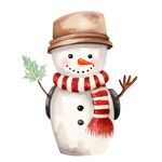 卡通雪人插画
