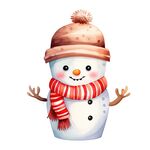 卡通雪人插画