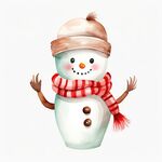 卡通雪人插画