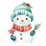 卡通雪人插画