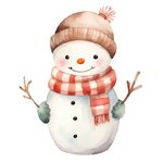 卡通雪人插画