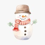 卡通雪人插画