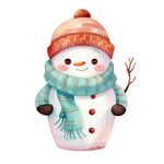 卡通雪人插画