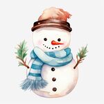 卡通雪人插画