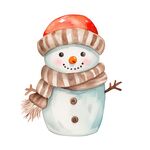 卡通雪人插画