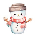 卡通雪人插画