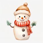 卡通雪人插画