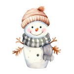 卡通雪人插画