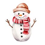 卡通雪人插画