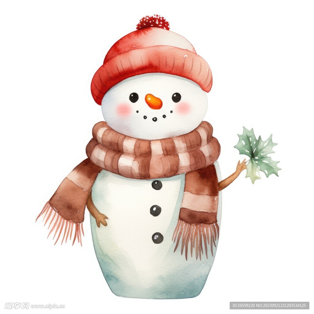 卡通雪人插画