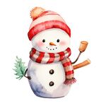 卡通雪人插画