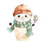 卡通雪人插画
