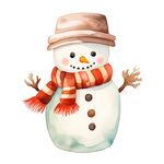 卡通雪人插画