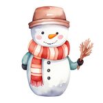 卡通雪人插画