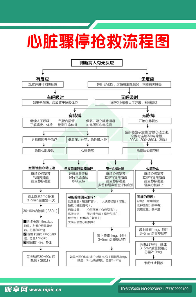 心脏骤停抢救流程图