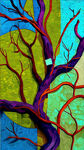艺术，斑斓色彩，树枝藤蔓拼凑出数字2，