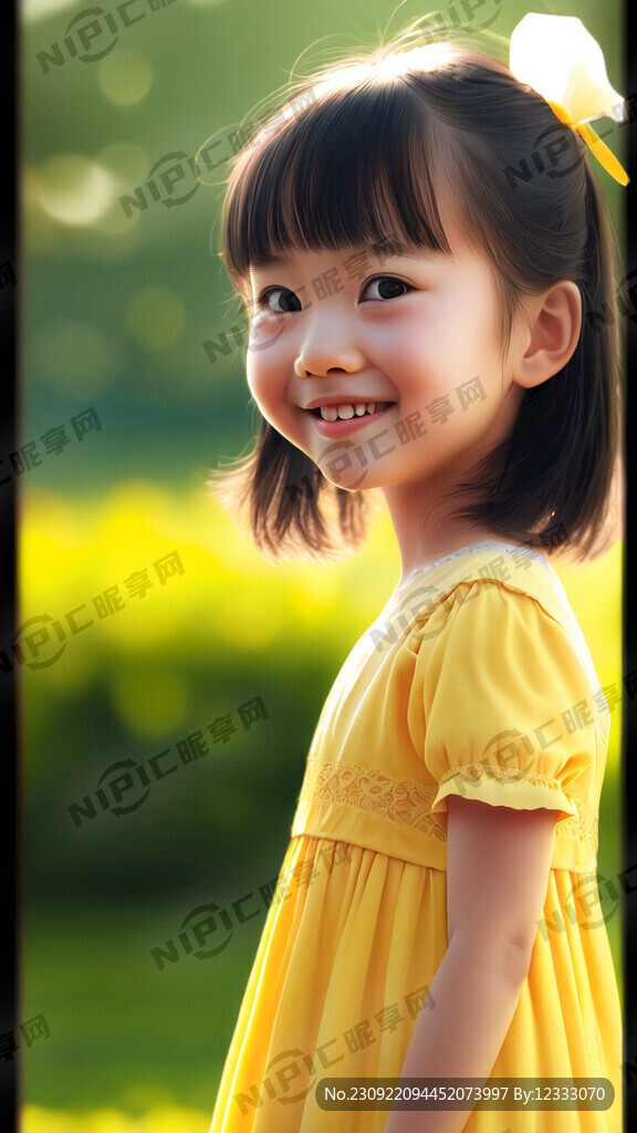阳光小女生 甜美 黄色连衣裙