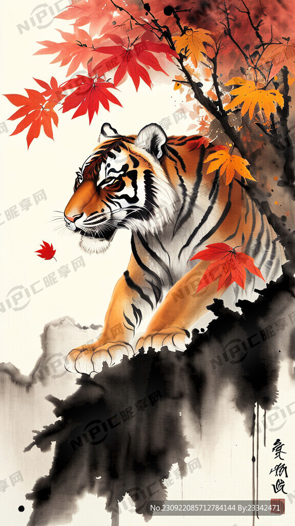 中秋国庆 华南虎 喜庆