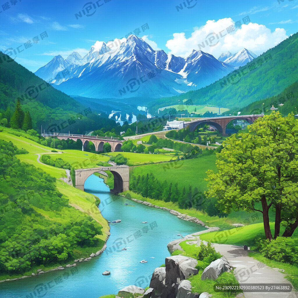 山川 足浴 主题标 招牌 简洁