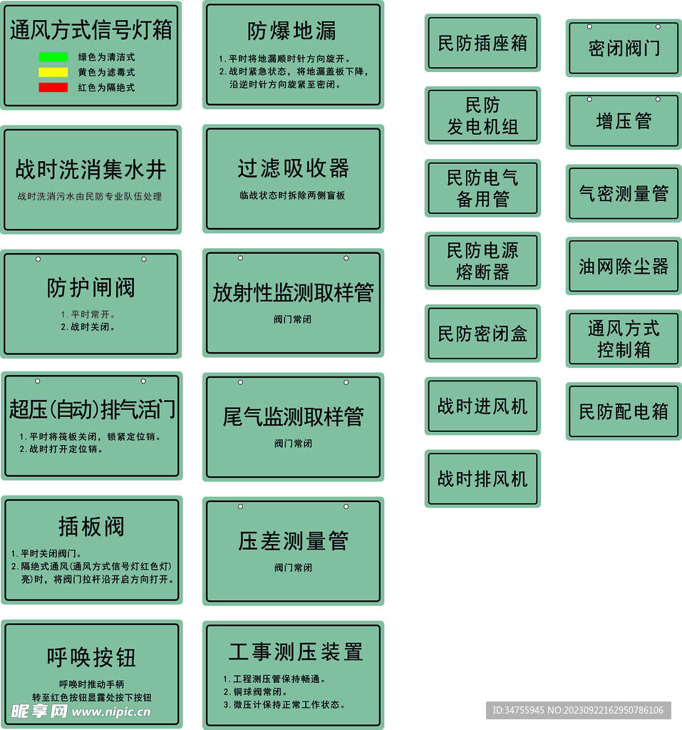 人防标识牌