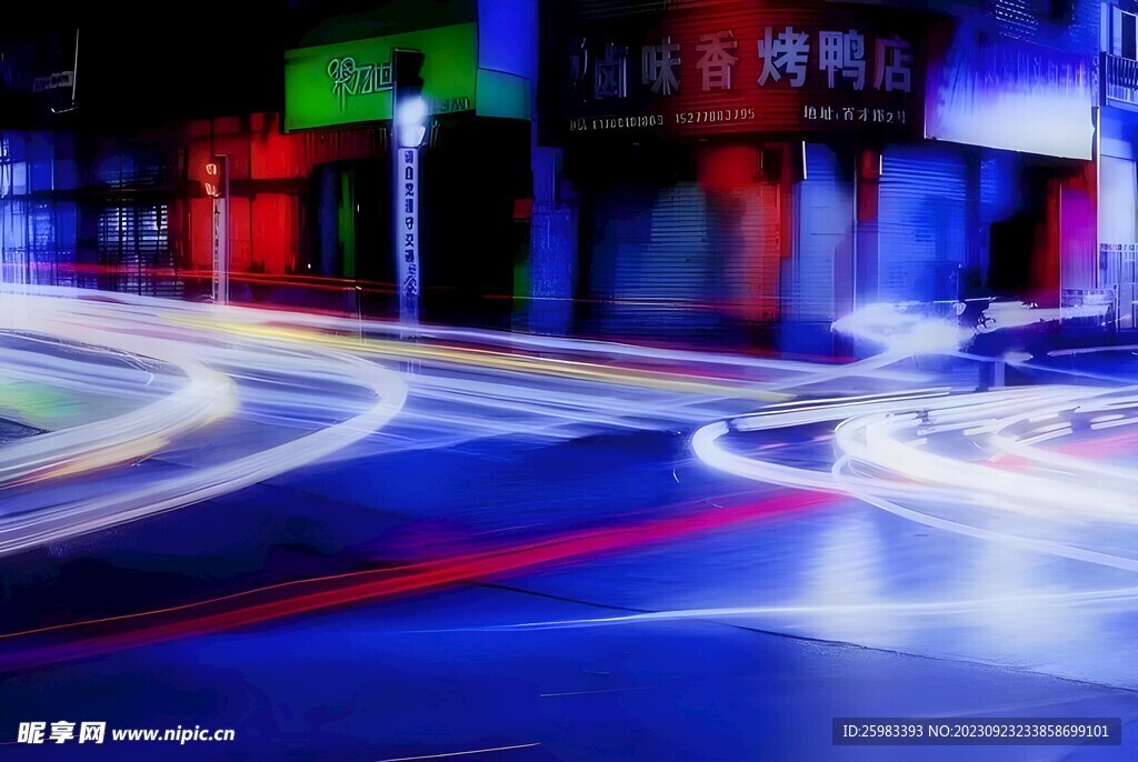 夜晚的光与影