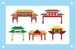 中国风建筑门楼图片素材