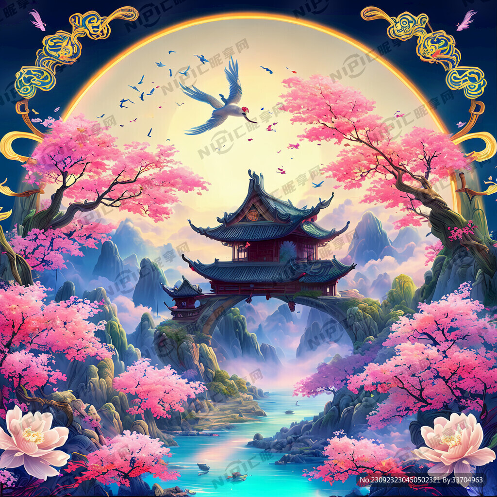 游戏梦幻唯美新中式风景 超高清