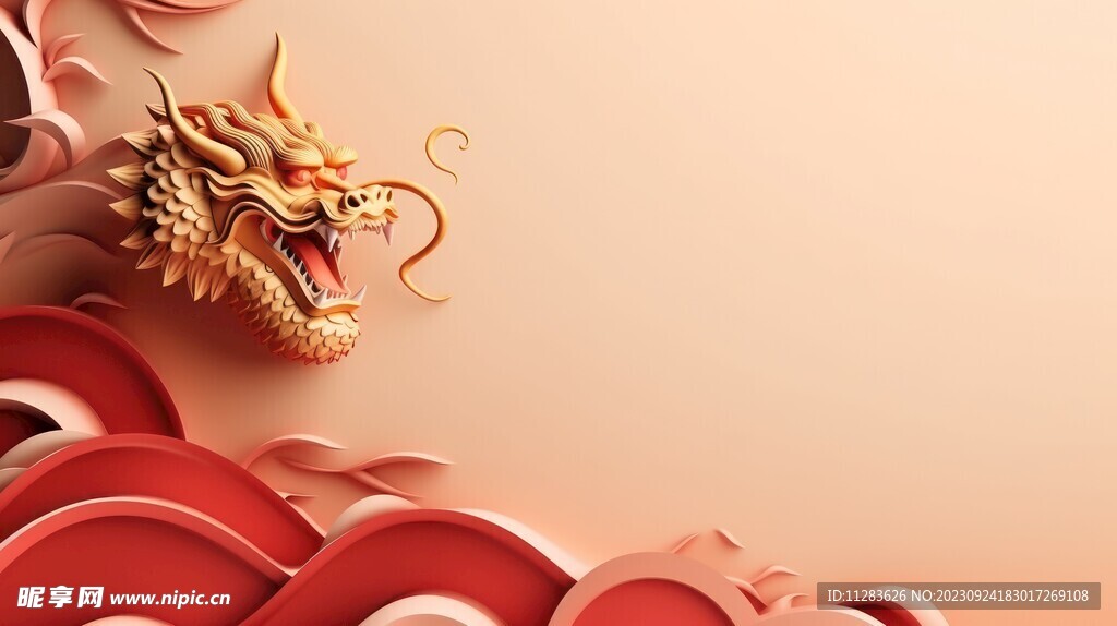 中国龙背景