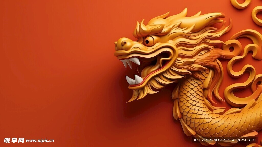 中国龙背景