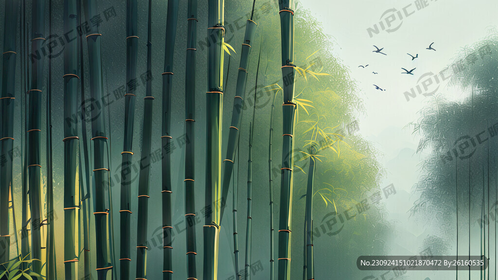 树竹子风景