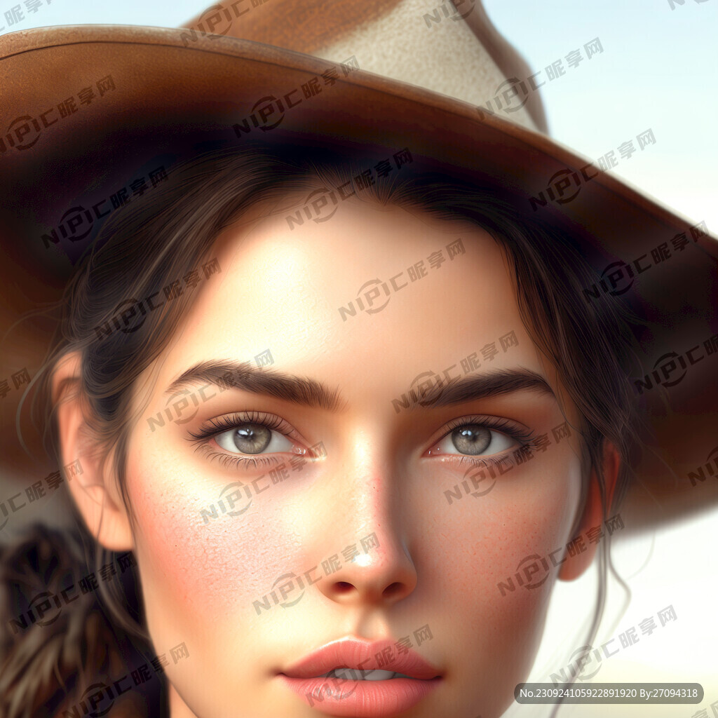 西方美女 年轻 超写实 超逼真