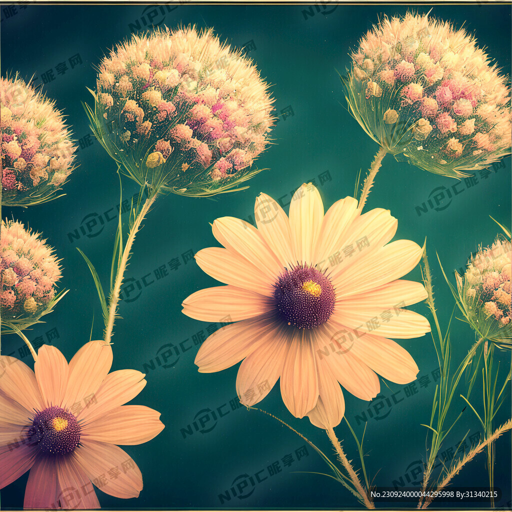 花草 复古 晶莹剔透 梦幻