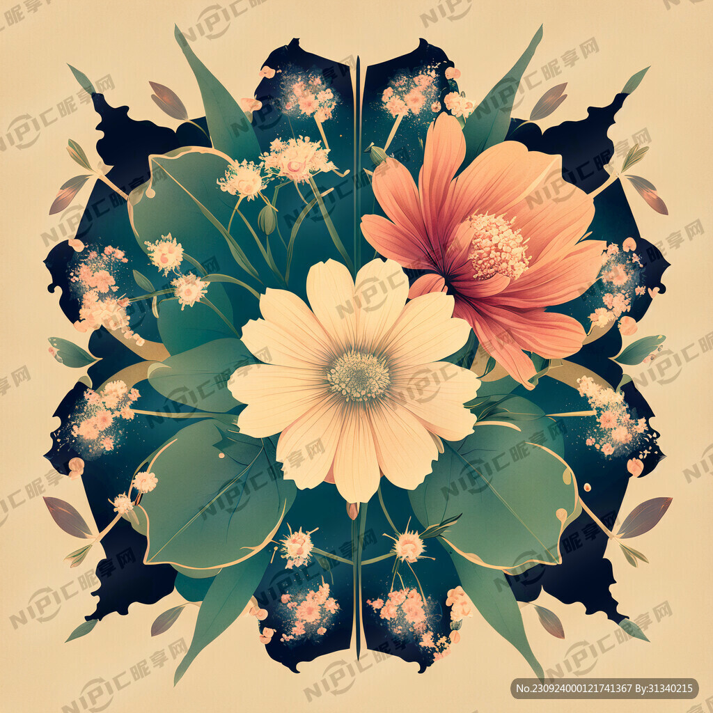 花草 复古 晶莹剔透 梦幻