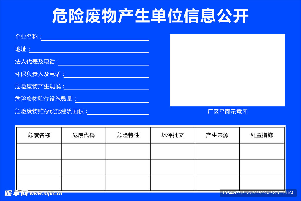 危险废物产生单位信息公开