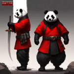 成都，卫衣，红黑色，红色刀锋，熊猫