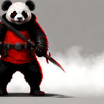 卫衣，红黑色，红色刀锋，熊猫，雄起，虚幻引擎，独特的气质，气场强大