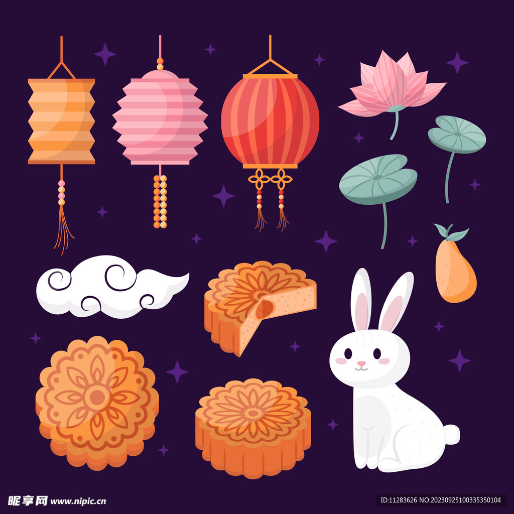 月饼兔子灯笼